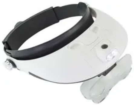 Lightcraft LC1766 Pro LED Headband Magnifier Kit with Bi-Plate, 5 Lenses, Magnification 1x 3x 3.5x 6x