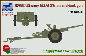 Bronco CB35147 Canon antichar M3A1 de 37 mm de l&amp;#39;armée américaine (Seconde Guerre mondiale) à l&amp;#39;échelle 1/35
