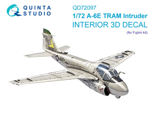 Quinta Studio QD72097 A-6E TRAM Intruder 3D-Printed &amp; coloured Interior on decal paper (Fujimi) 1/72