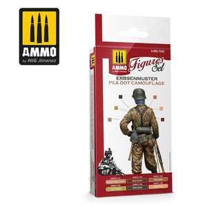 AMMO de Mig Jimenez 7042 Erbsenmuster Pea Dot Camouflage Figurines Set Set 6x17ml – image 2