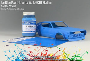 Zero Paints ZP-1402 - Ice Blue Pearl Paint for Liberty Walk GC111 Skyline (Ken Mary) 60ml – immagine 2
