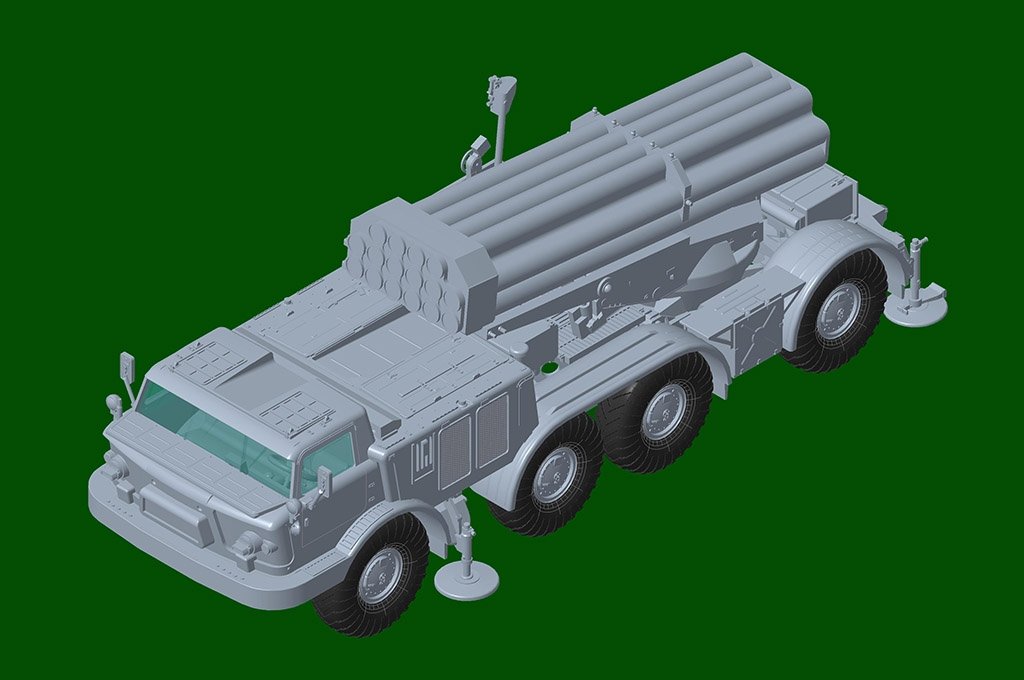 Trumpeter 07180 Russian 9P140 TEL of 9K57 Uragan Multiple Launch Rocket System 1/72 – zdjęcie 7