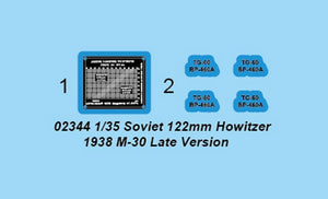 Trumpeter 02344 Soviet 122mm Howitzer 1938 M-30 Late Version – immagine 4