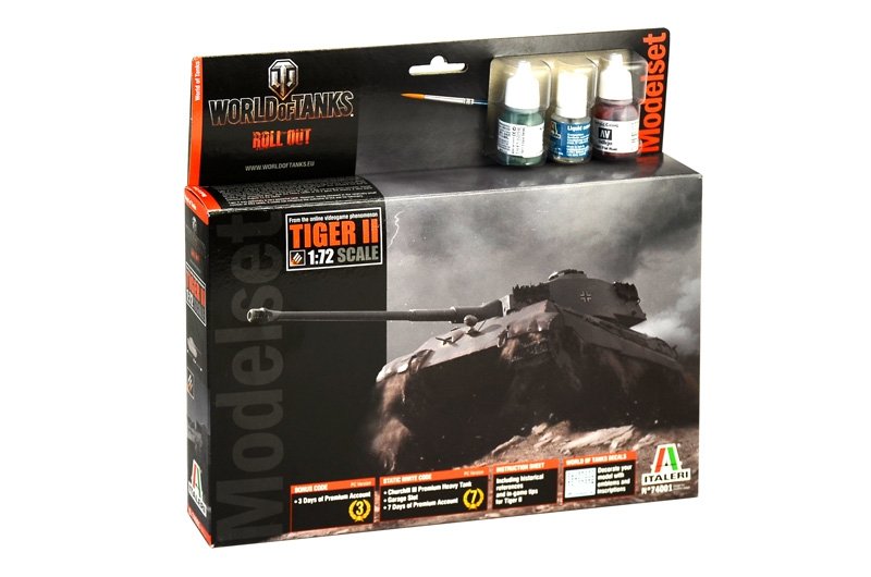 Italeri 74001 TIGER II - WoT- MODEL SET 1/72