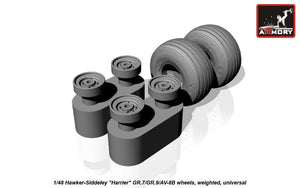 Roues avec pneus lestés pour Hawker-Siddeley Harrier GR.7/GR.9/AV-8B (Armory Models AW48405) à l&amp;#39;échelle 1/48 – image 8