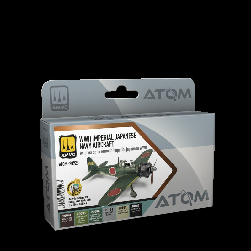 AMMO par Mig Jimenez 20928 ATOM Coffret d'avions de la marine impériale japonaise de la Seconde Guerre mondiale 6x20ml