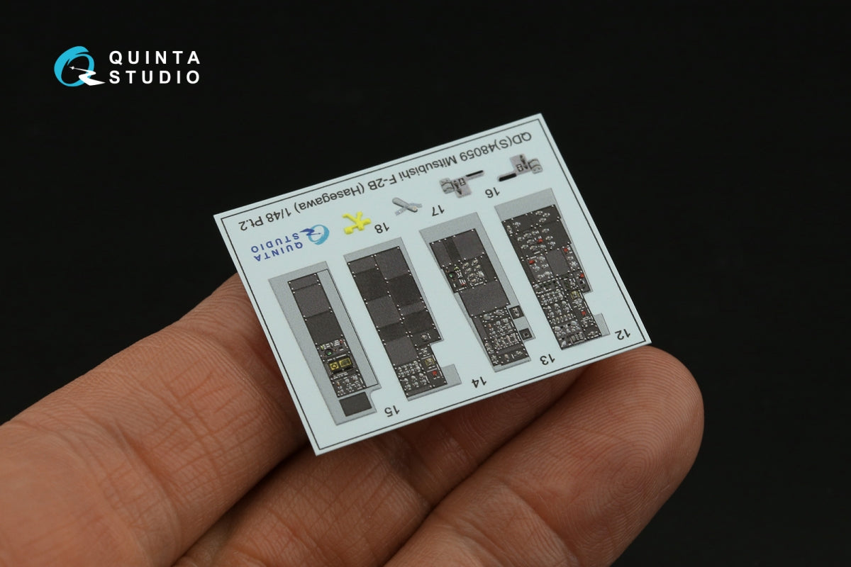 Quinta Studio QDS-48059 Mitsubishi F-2B 3D-Printed coloured Interior on decal paper (Hasegawa) (small version) 1/48 – Bild 4