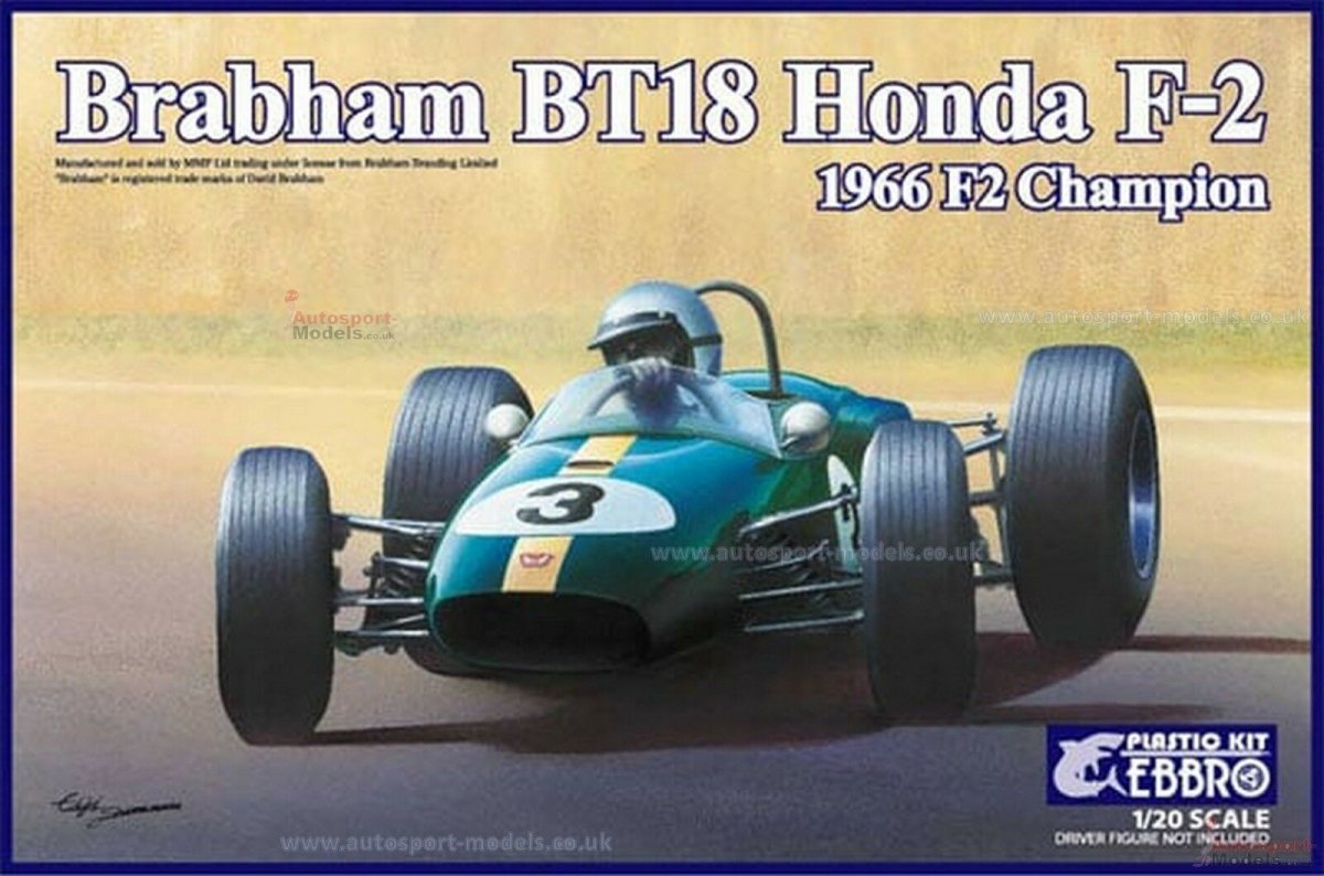 EBBRO 20022 Brabham BT18 Honda F-2 Championne de F2 1966, échelle 1/20 