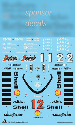 Italeri 4711 McLaren MP4/2C Prost-Rosberg 1/12 – Bild 2