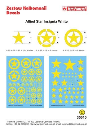 Techmod 35010 - Allied Star Insignia Yellow 1/35 – zdjęcie 2