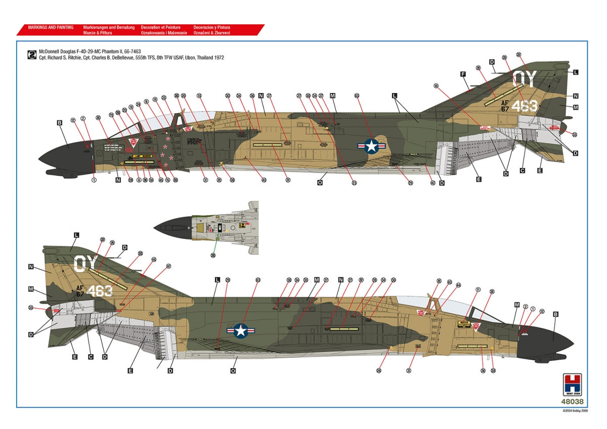 Hobby 2000 48038 Vietnam Aces vol.2 ( ACADEMY + CARTOGRAF + MASKI ) 1/48 – Bild 3