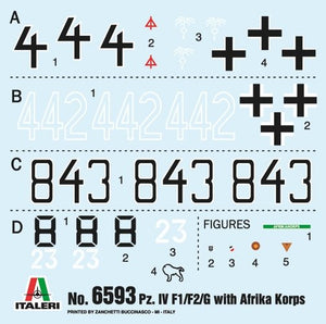 Italeri 6593 Pz.Kpfw.IV F1/F2/G With Afrika Korps Infantry 1/35 – immagine 3