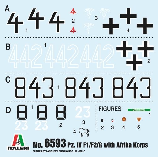 Italeri 6593 Pz.Kpfw.IV F1/F2/G With Afrika Korps Infantry 1/35 – immagine 3