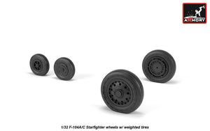 Armory Models AW32302 F-104A/C Starfighter wheels, w/ optional nose wheels, weighted 1/32 – immagine 5