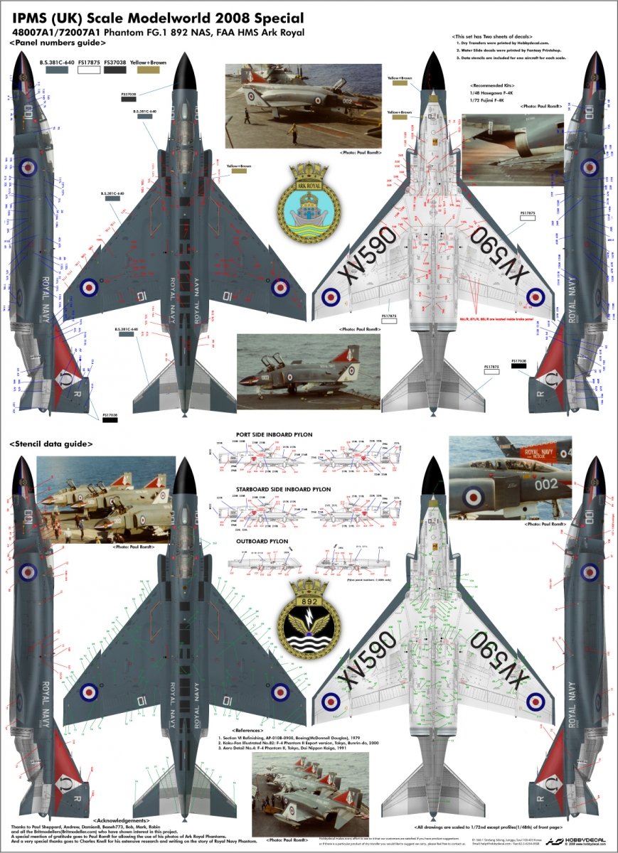 HobbyDecal AL48007V1 Pahntom FG.1 892 Nas, HMS FAA Ark Royal 1/48 – Bild 2