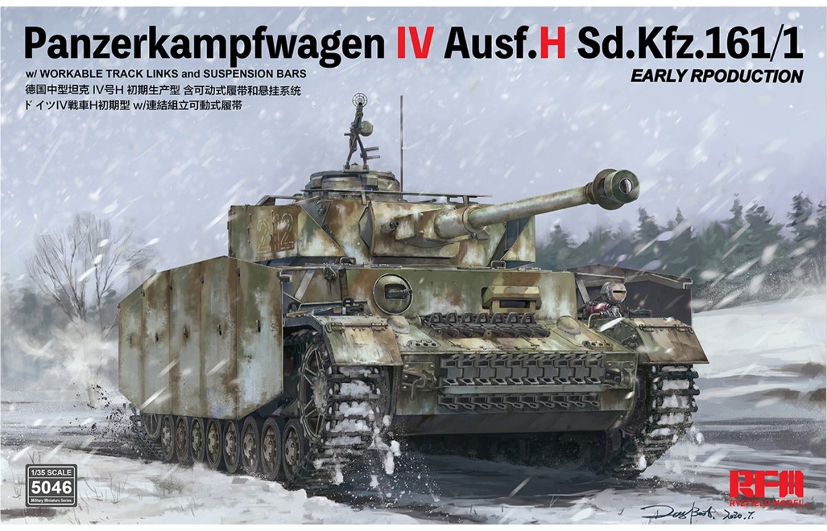 Rye Field Model 5046 Panzerkampfwagen IV Ausf.H Sd.Kfz.161/1 EARLY RPODUCTION 1/35