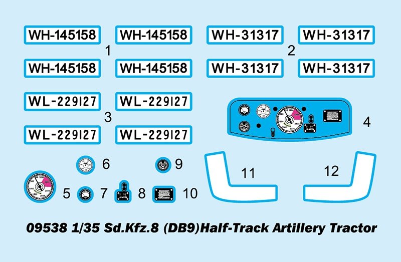 Trumpeter 09538 Sd.Kfz.8 (DB9)Half-Track Artillery Tractor 1/35 – Bild 3
