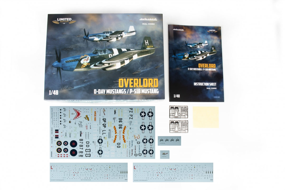Eduard 11181 OVERLORD: D-DAY MUSTANGS / P-51B MUSTANG DUAL COMBO 1/48 – immagine 3