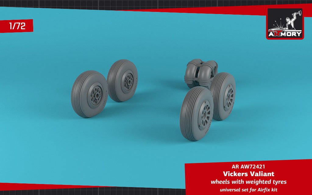 Armory Models AW72421 A.W. Valiant wheels w/ weighted tires 1/72 – immagine 2