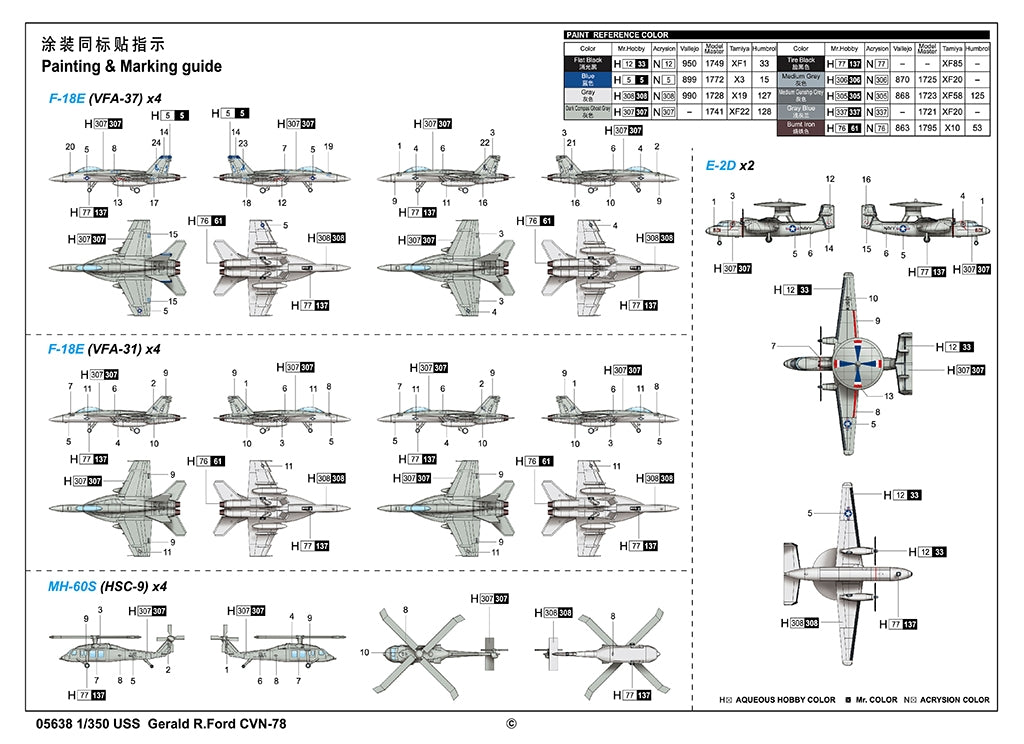 Trumpeter 05638 USS Gerald R.Ford CVN-78 1/350 – zdjęcie 6