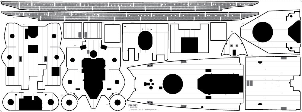 Pontos 37017F1 USS CA-35 Indianapolis 1945 Detail Up Set ADVANCED 1/350 – immagine 17