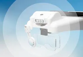 Lightcraft LC1769USB Professional LED Headband Magnifier With Bi-Plate Magnification Loupe / Szkło powiększające, czołowe, Pro LED, 1x 13x – Bild 3