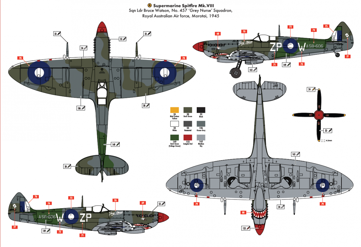 Airfix 17002 Supermarine Spitfire Mk.VIII 1/24 – imagen 15