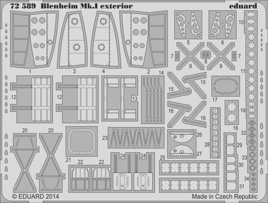 Eduard 72589 Blenheim Mk. et extérieur 1/72 AIRFIX