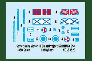 Hobby Boss 83529 Soviet Navy Victor III Class (Project 671RTMK) SSN 1/350 – immagine 2