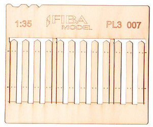 Model scene PL3-007 Wooden fence type 7 / Drewniany płot 1/35