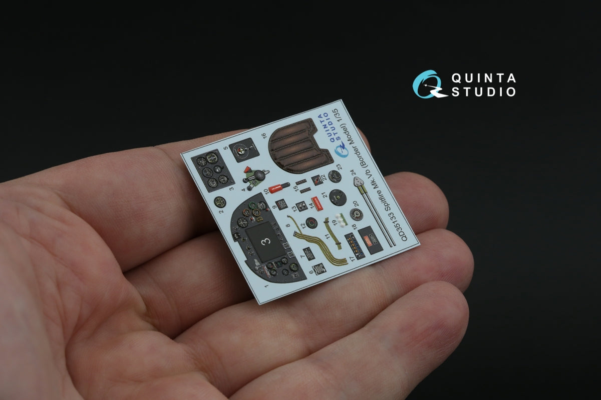 Quinta Studio QD35133 Spitfire Mk. Vb 3D-Printed coloured Interior on decal paper (Border model) 1/35 – Bild 5