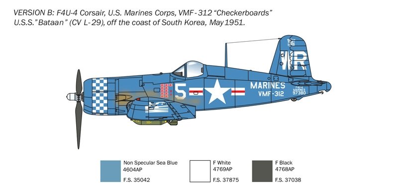 Italeri 1453 F4U-4 Corsair - Korean War 1/72 – image 4