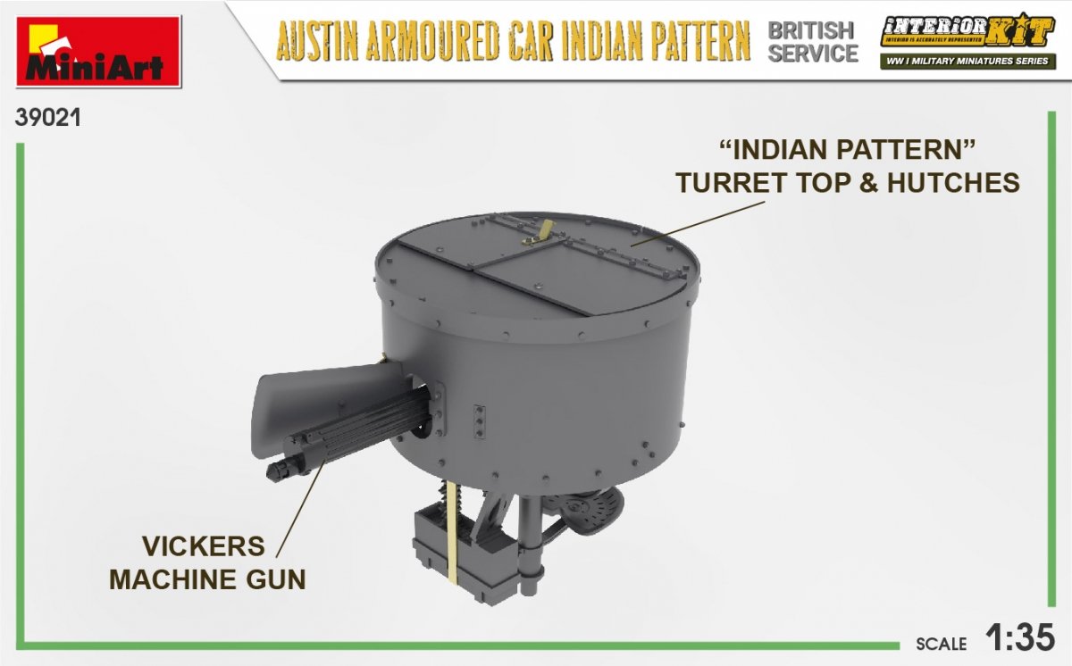 Miniart 39021 AUSTIN ARMOURED CAR INDIAN PATTERN. BRITISH SERVICE. INTERIOR KIT 1/35 – Bild 13