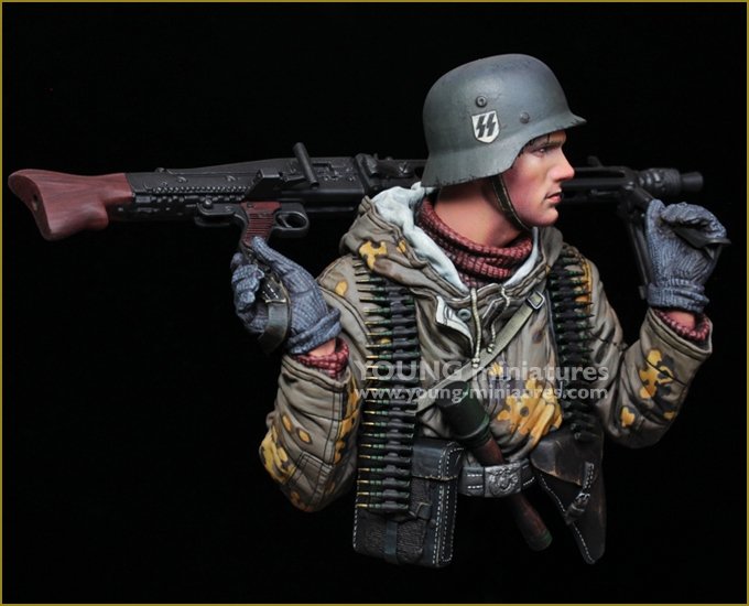 Young Miniatures YM1882 German Machine Gunner Eastern Front WWII 1/10 – immagine 6