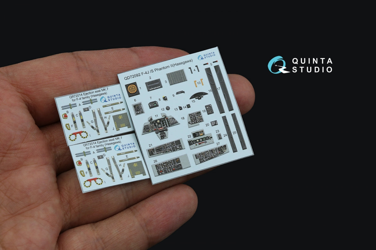 Quinta Studio QD72092 F-4J/S 3D-Printed &amp;amp; coloured Interior on decal paper (Hasegawa) 1/72 – Bild 4