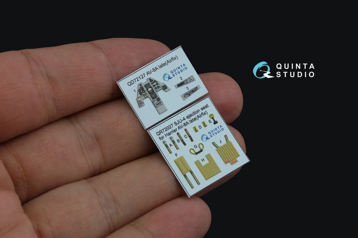 Quinta Studio QD72127 AV-8A late 3D-Printed coloured Interior on decal paper (Airfix) 1/72 – imagen 4