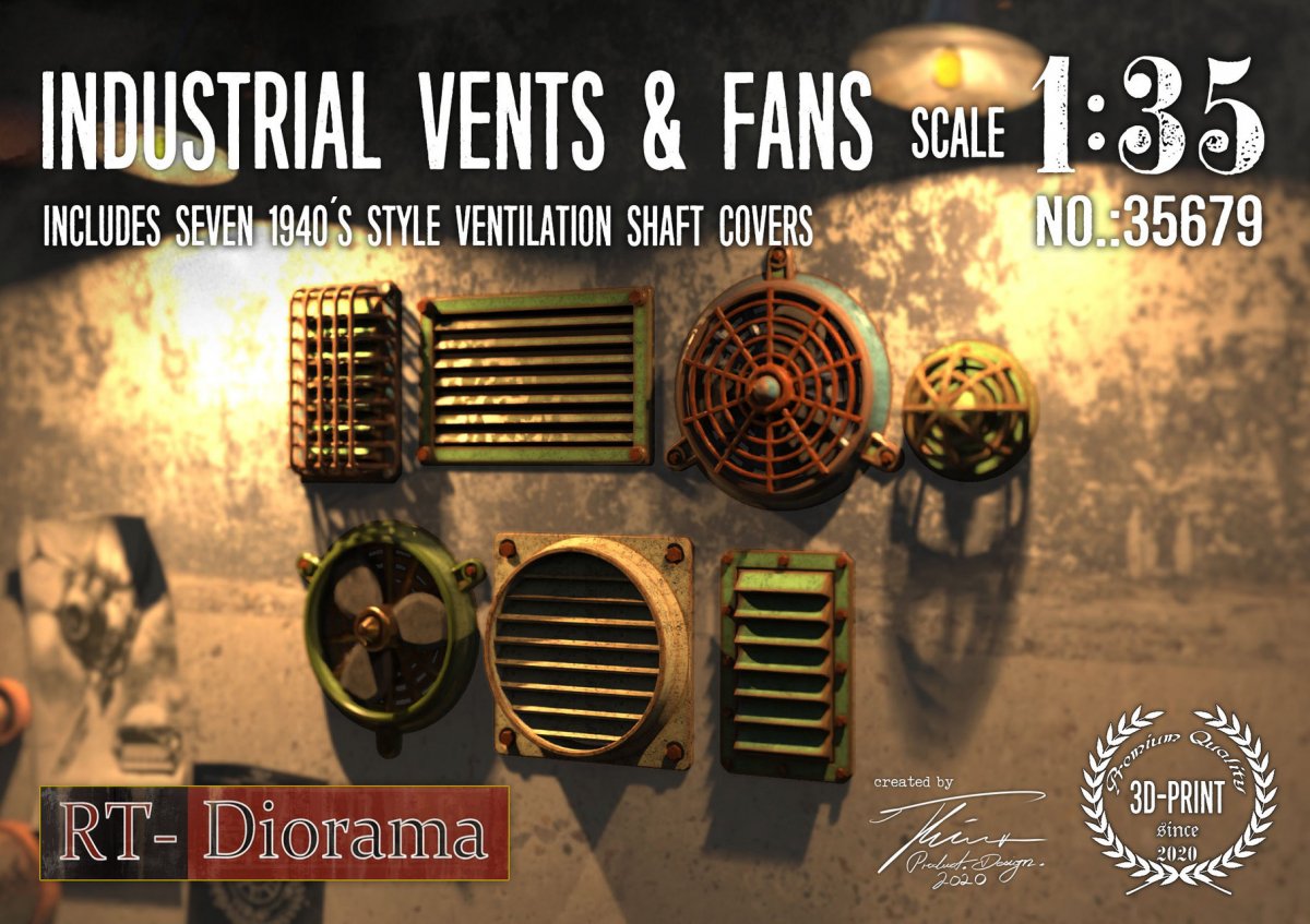 RT-Diorama 35679 Grilles d'aération et ventilateurs 1/35