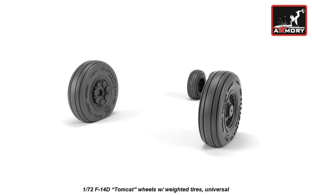 Armory Models AW72332 F-14D Tomcat late type wheels w/ weighted tires 1/72 – immagine 2