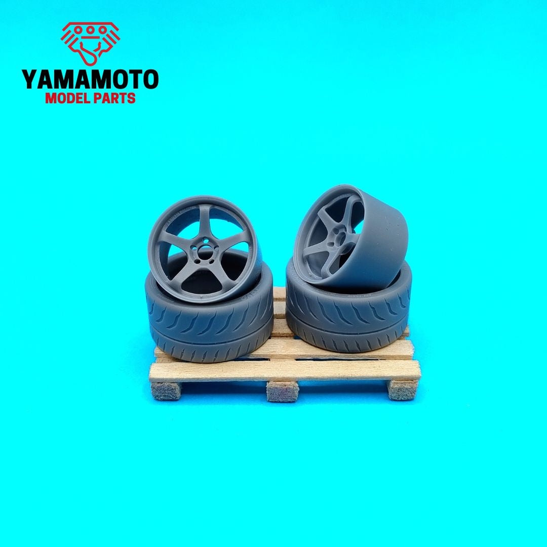 Yamamoto YMPRIM21 Advan Racing GT 4 18&amp;quot; + Tires 1/24 – image 4