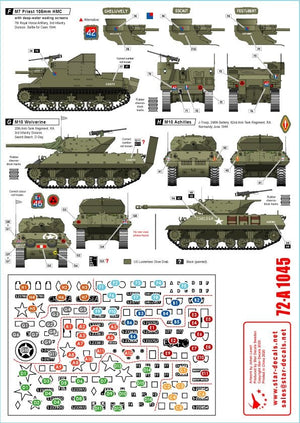 Star Decals 72-A1045 Royal Artillery # 1. 75th D-Day Special. The Big Guns - Sexton, Priest, Wolverine and Achilles 1/72 – Bild 2