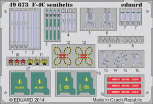 Ceintures de sécurité Eduard 49673 F-4C 1/48 ACADEMY
