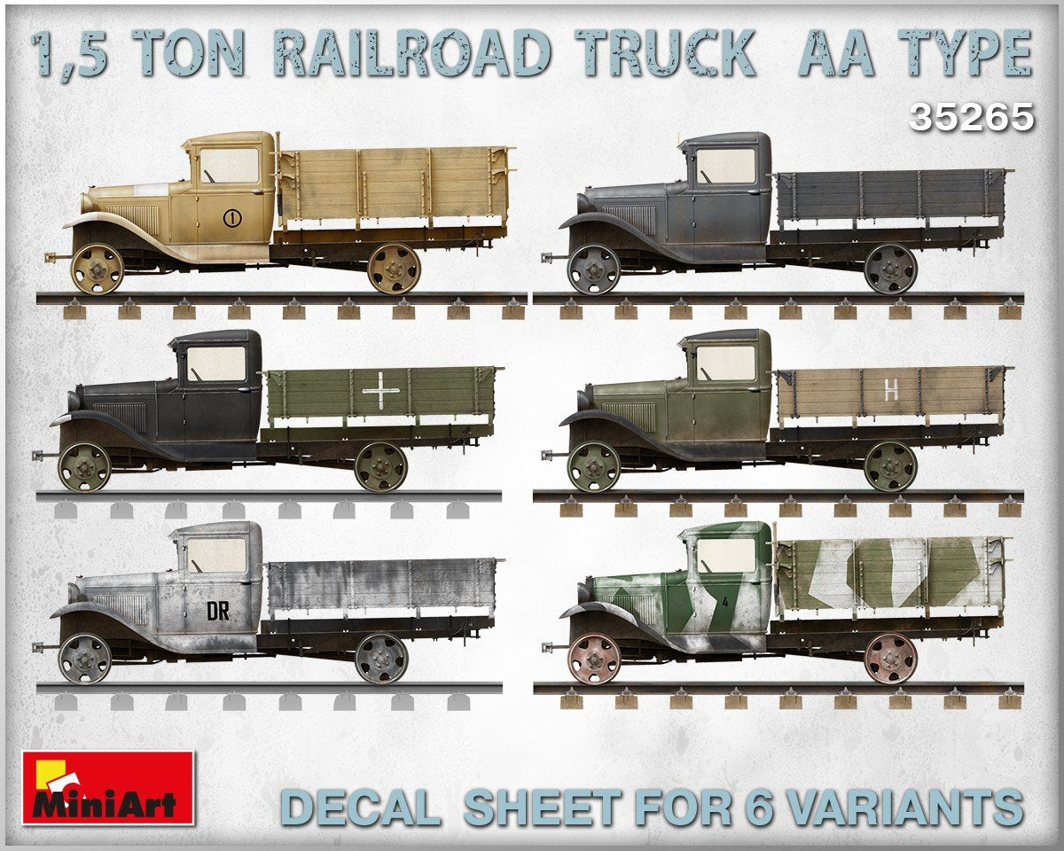 MiniArt 35265 1,5 TON RAILROAD TRUCK AA TYPE 1/35 – immagine 2