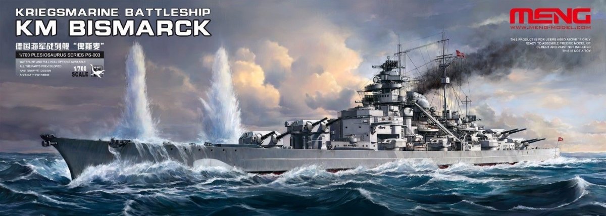 Meng Model PS-003 KM Battleship Bismarck 1/700