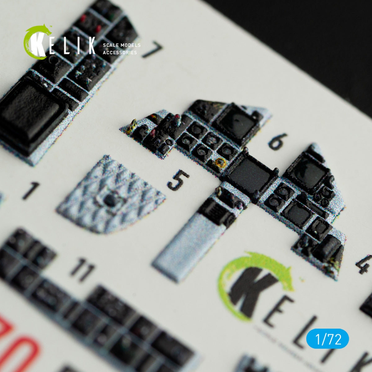 KELIK K72070 F-15E STRIKE EAGLE INTERIOR 3D DECALS FOR HASEGAWA KIT 1/72 – immagine 3