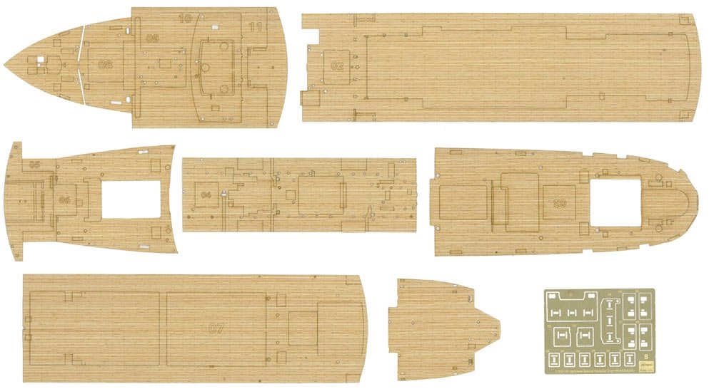Hasegawa QG51 (72151) NYK Line Hikawa Maru Wooden Deck 1/350 – zdjęcie 2