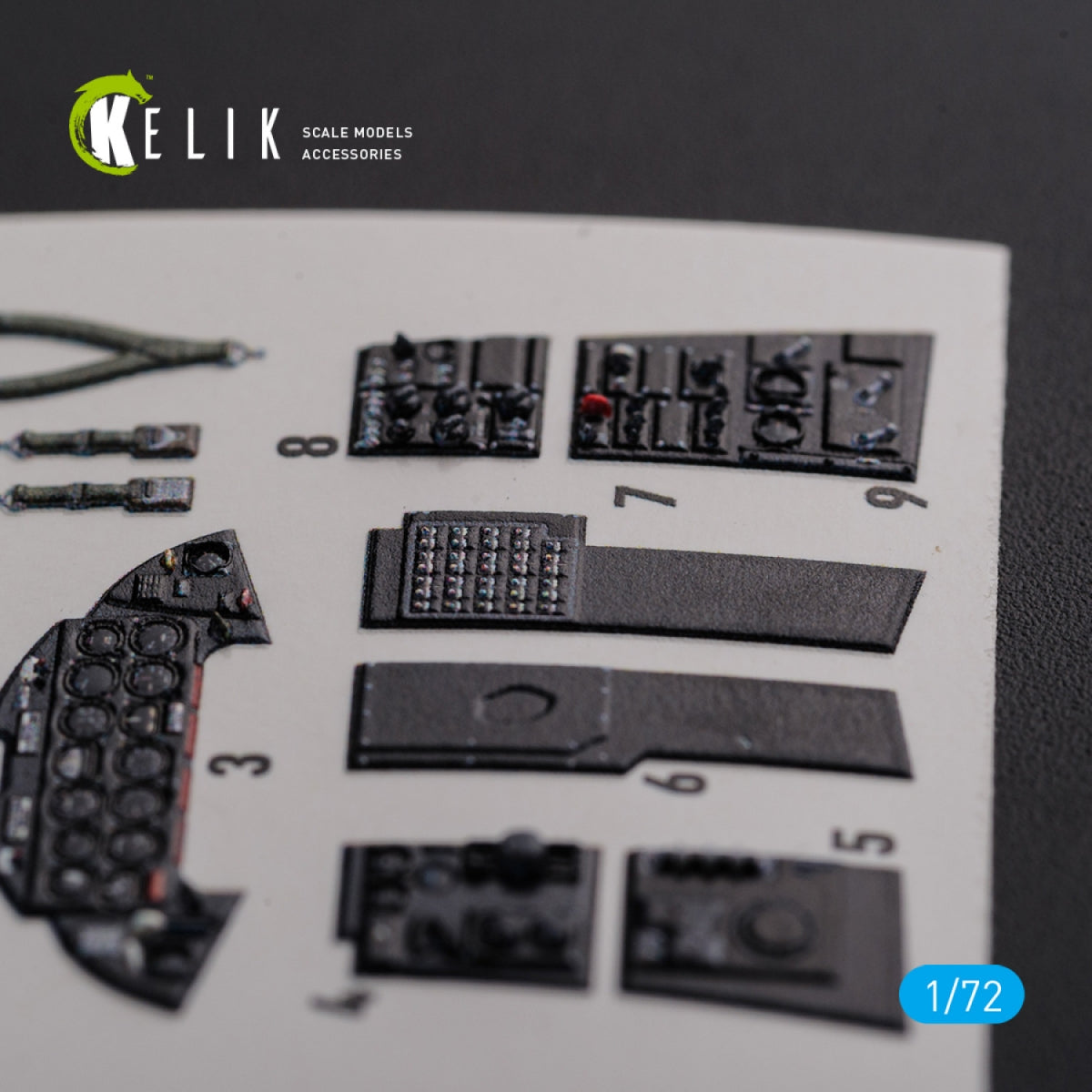 KELIK K72113 F9F-2 Panther interior 3D decals for HobbyBoss kit 1/72 – zdjęcie 4