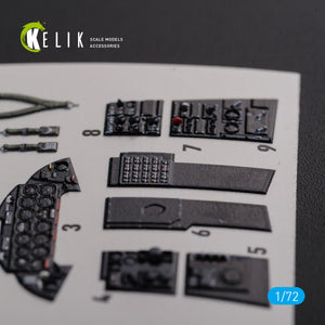 KELIK K72113 F9F-2 Panther interior 3D decals for HobbyBoss kit 1/72 – zdjęcie 4