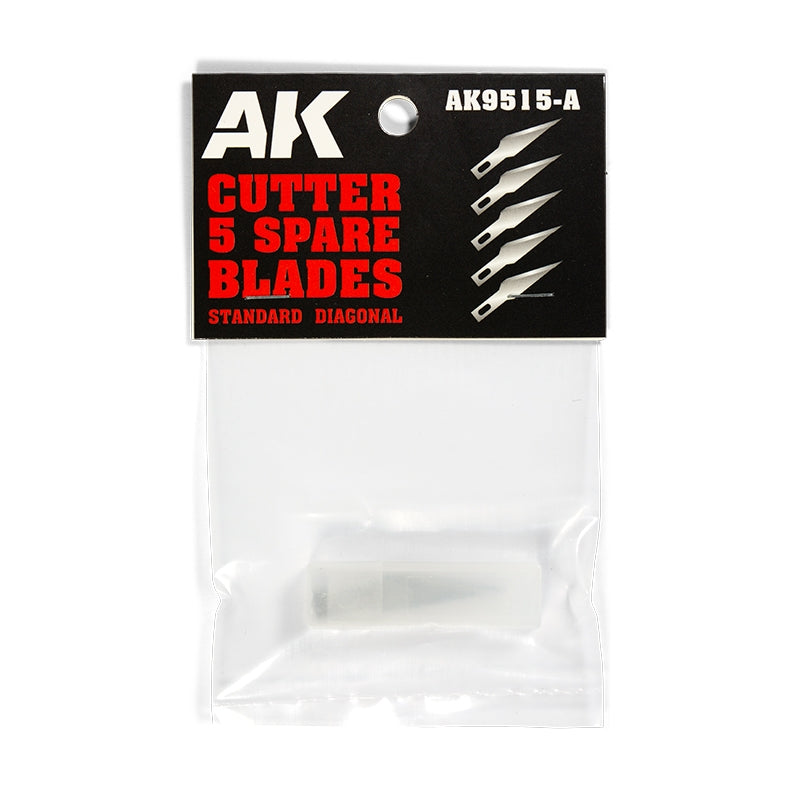 AK Interactive AK9515-A STANDARD DIAGONAL (5 SPARE BLADES) FOR AK HOBBY KNIFE – Bild 2