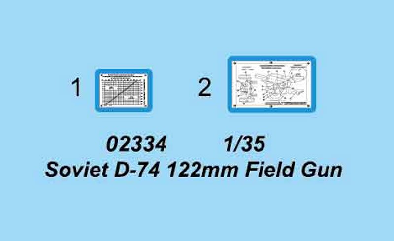 Trumpeter 02334 Soviet D-74 122mm Field Gun 1/35 – imagen 10