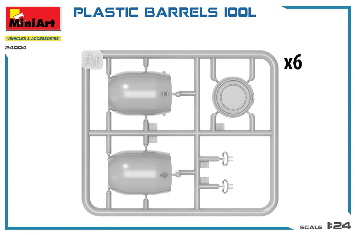 MiniArt 24004 PLASTIC BARRELS 100L 1/24 – zdjęcie 3